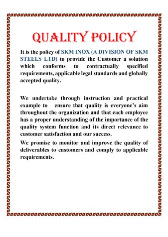 Quality Policy